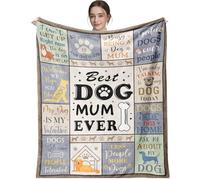 Cozy Dogs Throw Blanket Gifts for Women,130x150cm Flannel Print Blanket,Cute Dog Themed Throw for Mum and Dog Lovers,Soft Lightweight All Season Nap Blanket for Couch Decor Lunch Break Party Bedroom