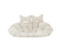 Cozy Double Thick Chair Cushion for Outdoor & Indoor Use - Versatile Cesta Cole Sofa Cushion Perfect for Relaxing on Swing Cradle or Home Chair (White)
