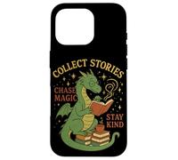 Cozy Dragon Reading Coffee Stay Kind Librarian Bookworm Case for iPhone 16 Pro