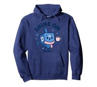 Cozy Dreidel Shine Bright Hanukkah Design Pullover Hoodie