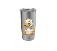 Cozy Duck Sitting Cute Animal Illustration Stainless Steel Insulated Tumbler
