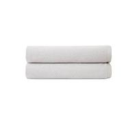 Cozy Earth Nantucket 60% Cotton 40% Viscose from Bamboo Bath Sheet - 600 GSM Plush & Fast-Drying with Rice Weave Pattern - 2 Pack 40" x 65" Luxury Bath Sheet - Light Grey