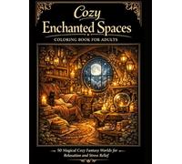 Cozy Enchanted Spaces Coloring Book for Adults: 50 Magical Scenes for Relaxation, Stress Relief, and Mindful Coloring