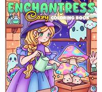 Cozy Enchantress Coloring Book: Spooky Moments Coloring Pages for Adults & Teens Featuring Cute Girls, Enchanting Witch Life, and Cozy Scenes for Relaxation