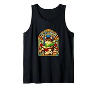 Cozy Escapism Stained Cat Reading Book Tank Top