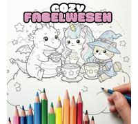 Cozy Fabelwesen: Malbuch für Erwachsene und Jugendliche mit einfachen Fantasy-Motiven - Entspannende Zauberszenen und niedliche magische Wesen in gemütlichen Welten zum Stressabbau