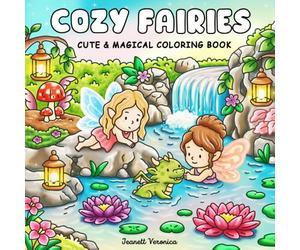 Cozy Fairies: Cute and Magical Coloring Book for Adults & Teens with Whimsical Scenes, Tiny Dragons and Enchanted Nature
