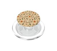 Cozy Fall Book Pumpkin Autumn Reader Pattern Aesthetic Art PopSockets PopGrip for MagSafe