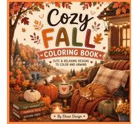 Cozy Fall Coloring Book: Relaxing Autumn Coloring Pages for Adults and Teens Featuring Pumpkins, Cozy Cabins, Books, Coffee, Leaves, Sweater Weather, ... Seasonal Scenes for Relaxation and Stress