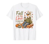 Cozy Fall Duck Autumn Season Lover Value Graphic T-Shirt, Men, White, S