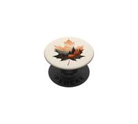Cozy Fall Maple Leaf Fox Pumpkin Mountain Aesthetic Autumn PopSockets Adhesive PopGrip