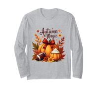 Cozy Fall Pumpkin Spice Football Autumn Vibes Long Sleeve T-Shirt