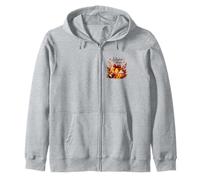 Cozy Fall Pumpkin Spice Football Autumn Vibes Zip Hoodie