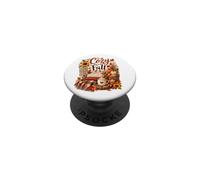 Cozy Fall Vibes Autumn Sweaters Hot Drinks Harvest Leaves PopSockets Adhesive PopGrip