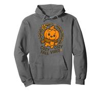 Cozy Fall Vibes Pumpkin Autumn Aesthetic Design Pullover Hoodie