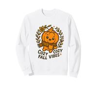Cozy Fall Vibes Pumpkin Autumn Aesthetic Design Sweatshirt
