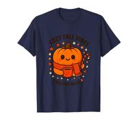 Cozy Fall Vibes Pumpkin Autumn Design T-Shirt