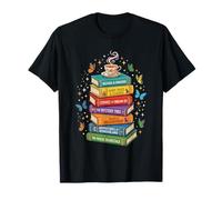 Cozy Fantasy Book Stack Fairy Tales Tea Magical Booktok T-Shirt