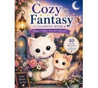 Cozy Fantasy COLORING BOOK2: Cute Cats, Magical Nights & Cozy Adventures