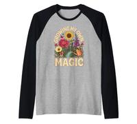 Cozy Fantasy Cottagecore Garden Magic Raglan Baseball Tee