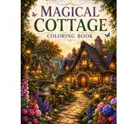Cozy Fantasy Cottages Coloring Book: 50 Relaxing Magical Cottages, Enchanted Gardens & Cozy Woodland Scenes for Stress Relief