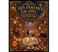 Cozy Fantasy Escapes Vol. 24: Haunted Libraries & Cozy Halloween Magic: A Whimsical Adult Coloring Book Featuring Magical Libraries, Cute Witches, ... Ghosts & Cottagecore Halloween Fantasy