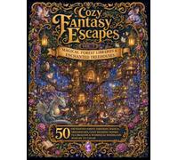 Cozy Fantasy Escapes Vol. 7 - Magical Forest Libraries & Enchanted Treehouses: 50 Enchanted Forest Libraries, Magical Treehouses, Cozy Reading Nooks, Tea Dragons & Whimsical Woodland Worlds to Color