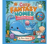 Cozy Fantasy Homes Coloring Book: A Whimsical Coloring Adventure Through Magical Houses, Cosmic Rooms, Underwater Worlds, and Cute Penguin Dreams