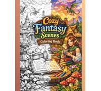 Cozy Fantasy Scenes Coloring Book: 40 Intricate Illustrations - Magical Shops, Enchanted Hideaways, Whimsical Creatures & Dreamy Worlds