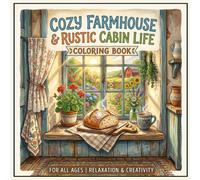 Cozy Farmhouse & Rustic Cabin Life Coloring Book: A Relaxing Coloring Journey Through Farmhouse Charm, Country Living, Rustic Cabins & Nature