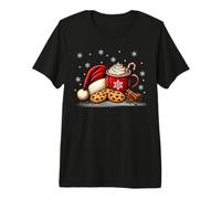 Cozy Festive Hot Cocoa Chocolate Chip Cookies Christmas Premium T-Shirt