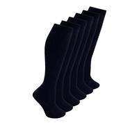 Cozy Flair 6 Pairs Knee High Cotton Rich School Socks - Durable & Comfortable Knee High Socks for Girls - Ideal Knee High Socks for Women for All Seasons