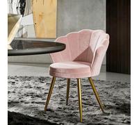 Cozy Floral Velvet Dining Chairs - Slish Upholstered Armchairs with Metal Legs for Modern Kitchen, Dining Room & Living Room Seating