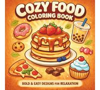 Cozy Food Coloring Book: Bold and Easy Designs for Relaxation with Cute Snacks, Comfort Meals, and Cozy Coloring Pages
