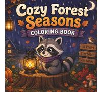 Cozy Forest Seasons: Bold and Easy Coloring Book with Cute Woodland Animals and Simple Nature Scenes for Relaxation, Cozy Spaces, Rainy Days, and Hygge Vibes for Kids Ages 4+ and Adults
