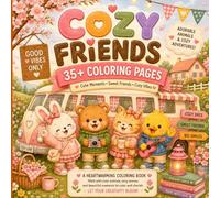 COZY FRIENDS: 35+ Cute & Cozy Coloring Pages for Ages 6-14
