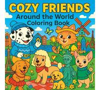 Cozy Friends: A Cozy Animal Coloring Book Journey Through 27 Countries Around the World - Fun Travel Scenes and Famous Landmarks for Kids Teens and Animal Lovers (cozy cute coloring book)