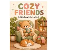 Cozy Friends: Bold & Easy Coloring Book