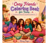 Cozy Friends Coloring Book for Teens: Cute Relaxing Friendship Scenes, Cozy Moments & Aesthetic Fun | 45 Adorable Coloring Pages Featuring Sleepovers, ... More (Honey Pages Cozy Coloring Book Series)