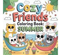 cozy friends coloring book summer: Relaxing Summer Scenes and Cute Animal Friends to Color for Kids and Adults - Boost Creativity, Mindfulness, and Fun All Season Long!