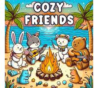 Cozy Friends Summer: Bold And Easy Coloring Book For Kids And Adults Featuring 54 Cozy Activities, Cute Animals Characters, Fruits And Summer Items Designs.