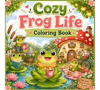 Cozy Frog Life Coloring Book: A Bold and Easy Cute Frog Coloring Book with Cozy Cottagecore Scenes for Kids and Adults