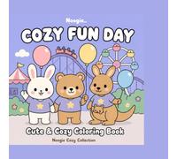 Cozy Fun Day: 40 Adorable Kawaii Friends at the Amusement Park - Bold and Easy Illustrations for Adults and Teens for Relaxation and Stress Relief