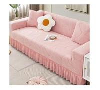 Cozy Fur Stretch Sofa Slipcovers for 1Seater Armchair Soft Ruffle Skirt Design Easy Fit Leaf Pattern Perfect for 90140cm Furniture Stylish Home Decor