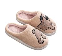 Cozy Furry House Slippers for Women/Men Cute Warm Indoor Non-Slip Winter Cozy Shoes Trendy Colorful Cartoon Illustrated Anti-Slip Indoor Home Winter Slippers