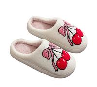 Cozy Furry House Slippers for Women/Men Cute Warm Indoor Non-Slip Winter Cozy Shoes Trendy Colorful Cartoon Illustrated Anti-Slip Indoor Home Winter Slippers