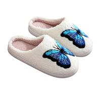 Cozy Furry House Slippers for Women/Men Cute Warm Indoor Non-Slip Winter Cozy Shoes Trendy Colorful Cartoon Illustrated Anti-Slip Indoor Home Winter Slippers