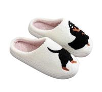 Cozy Furry House Slippers for Women/Men Cute Warm Indoor Non-Slip Winter Cozy Shoes Trendy Colorful Cartoon Illustrated Anti-Slip Indoor Home Winter Slippers