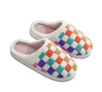 Cozy Furry House Slippers for Women/Men Cute Warm Indoor Non-Slip Winter Cozy Shoes Trendy Colorful Cartoon Illustrated Anti-Slip Indoor Home Winter Slippers