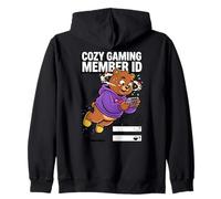 Cozy Gaming Member Id Club Bear Zip Hoodie